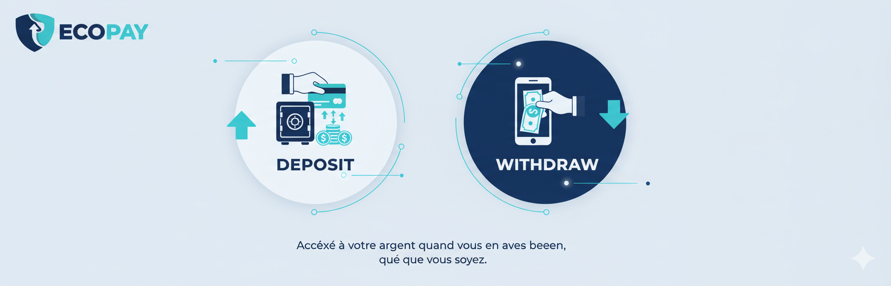 Illustration de dépôts et de retraits